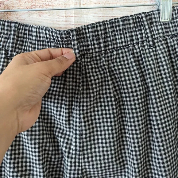 Urban Outfitters Size SP Gingham Slim St Leg Pants Elastic Waist High Rise - Picture 13 of 14